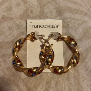 Francesca’s Chunky Gold Hoops